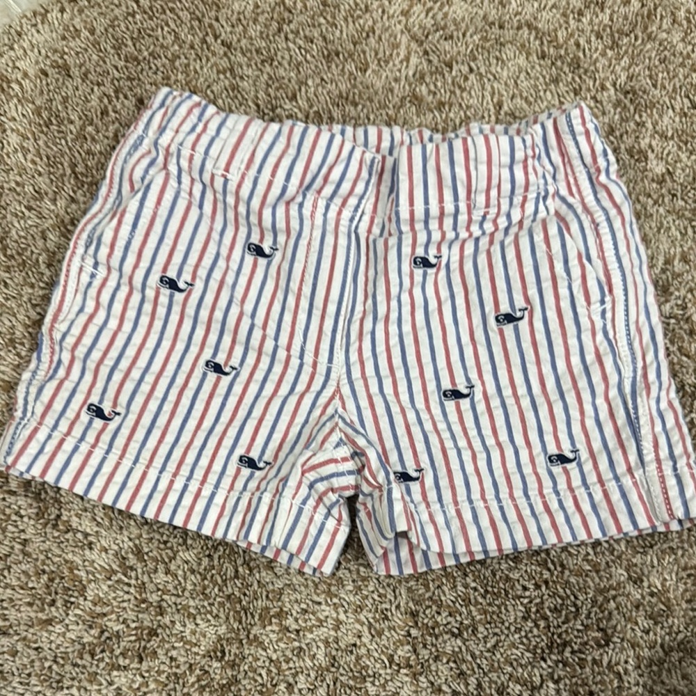Vineyard vines Striped Whale Print girls  shorts size 7